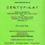 certyfikat wypożyczalnia nart